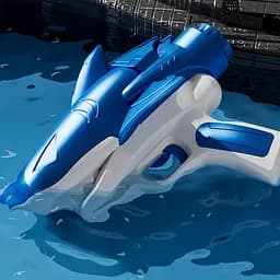 Водяний акумуляторний пістолет Shark Water Gun 185-68 (300ml) with lithium battery Blue - мініатюра 4