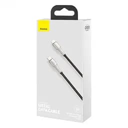 Кабель Baseus Cafule Series Metal Data Cable Type-C to Lightning PD 20W 2 м Чорний - мініатюра 3
