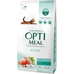 Сухой корм для котят Optimeal с курицей 1.5 кг