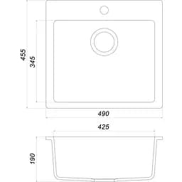 Гранітна мийка Globus Lux Aosta коричневий 490x455мм-А0006 000023572, Коричневий - мініатюра 5