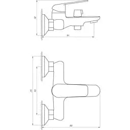 Змішувач для ванни Globus Lux Koln GLK-0102N - мініатюра 4
