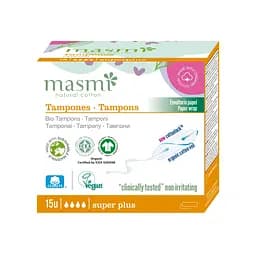 Органические тампоны Super Plus без аппликатора Masmi 15 шт.