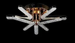 Люстра стельова LED Splendid Ray LT872/3+3, 120W, золото, білий, сучасний стиль з пультом, димер - мініатюра 2