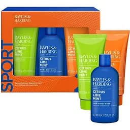 Набір Baylis & Harding Sport 27 Citrus Lime & Mint: Шампунь-гель для душу 300 мл + Гель для душу 200 мл + Бальзам після гоління 200 мл - мініатюра 2