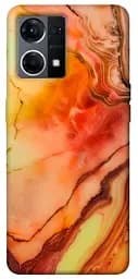 Чехол Demsky Красный коралл мрамор для Oppo Reno 7 4G