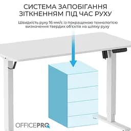 Геймерський стіл OfficePro ODE1260W (ODE1260W) - мініатюра 3