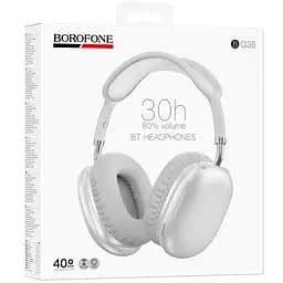 Накладні бездротові навушники Borofone BO36 Tone Silver - мініатюра 2