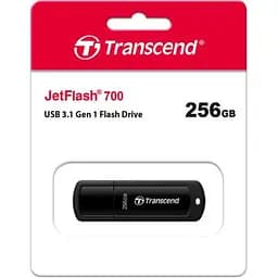 USB флеш накопичувач Transcend 256GB JetFlash 700 Black USB 3.1 (TS256GJF700) - мініатюра 4