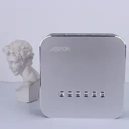 Портативна акустика Aspor Bluetooth A660 20 ВТ із дисплеєм срібляста - мініатюра 5