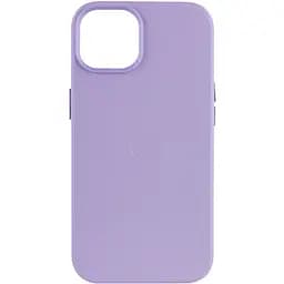 Шкіряний чохол Epik Leather Case AA Plus with MagSafe для Apple iPhone 14, 6.1 Elegant purple