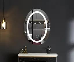 Дзеркало Mixxus Plain MV03-50x70 (LED Touch, антизапотівання, димер, регулювання яскравості) MI6664 - мініатюра 4