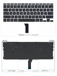Клавіатура для ноутбука Apple MacBook Air 2013+ (A1465) Black, (Silver TopCase), RU (горизонтальний ентер) - мініатюра 3