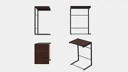 Столик Террі Ferrum-decor 650x440x330 Чорний метал ДСП Венге Магія 16 мм (FRD-105316) - мініатюра 7