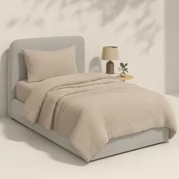 Комплект постільної білизни Cosas Beige CS1 Підлітковий муслін магнолія (Muslin_050Beige_El90-050Beige_155) - мініатюра 2