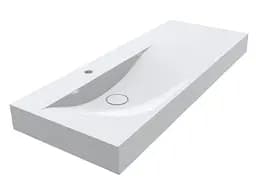 Умивальник Miraggio VIOLA 1200 L (0002660) Miramarble, Глянцевий, Накладний/Підвісний/Врізний, Білий