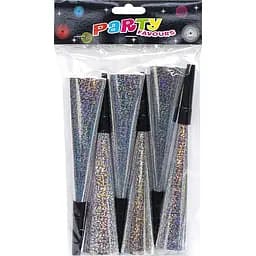 Набір трубочка-свисток фольгована, 20 см, 6 шт., 1698-4