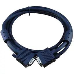 Кабель Gresso Vga 2 м модель V4003 male to male папа-папа 2 ферита черный пакет