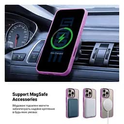 Чехол для Apple iPhone 16 Pro, Uniq MagCase, розовый, противоударный, панель-накладка с MagSafe, ударопрочный TPU+PC, с магнитом MagSafe, поддержка полноценной беспроводной зарядки, ArmorStandart (ARM79509) - мініатюра 4