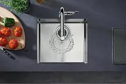 Змішувач Hansgrohe Metris M71 320 2jet кухонний з витяжним виливом Sbox 73801000 Хром - мініатюра 4