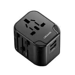 Сетевое зарядное устройство Usams US-CC173 T55 12W Dual USB Universal Travel Charger (US/AU/EU/UK) Черный