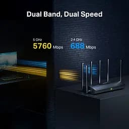 Mercusys Маршрутизатор MR37BE BE6500, 2xGE LAN, 1x2.5GE LAN, 1x2.5GE WAN, MESH - мініатюра 4