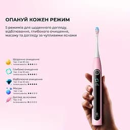 Електрична зубна щітка Oclean X Kids Set Electric Toothbrush Pink - мініатюра 3