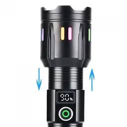 Ліхтар ручний Coba CB-G62-TG акумуляторний з режимом zoom 1x26650/3xAAA Type-C FLUORESCENCE - мініатюра 5