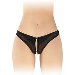 Трусики с жемчугом и доступом Fashion Secret Sophie Black One size