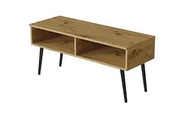 Тумба під ТВ Невада Ferrum-decor 45x100x38 Чорний метал ДСП Дуб Артізан 16 мм (FRD-106726) - мініатюра 5