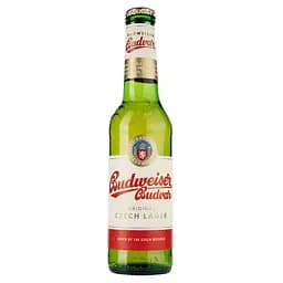 Пиво Budweiser, світле, фільтроване, 5%, 0,33 л