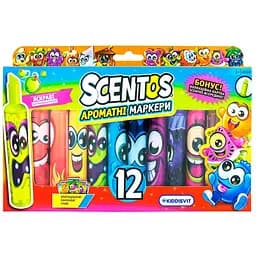 Набор маркеров Scentos Штрих ароматный для рисования 12 цветов (40641)