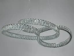 Стильна підвісна LED-люстра з кришталем Diasha D8816/800CH, 93W, пульт, 60×85 см - мініатюра 5