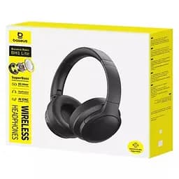 Накладні бездротові навушники Baseus Bass BH1 Lite AI ENC (A0203C) Cosmic Black - мініатюра 2