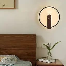 Бра у чорному корпусі із світлодіодним кільцем Ø 23,5 см Line F Арт. W788/2 BK