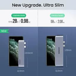 USB-Хаб UGREEN CM251 Dual USB-C To HDMI+3*USB 3.0 A+Type C Female Converter (UGR-60559) - мініатюра 4