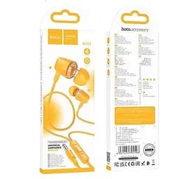 Навушники Hoco M107 Discoverer універсальні earphones with mic жовті - мініатюра 2