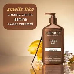 Молочко для тіла з ніацинамідом "Ваніль Люкс" Vanilla Lux Herbal Body Moisturizer Hempz 66 мл (8166-02) - мініатюра 3