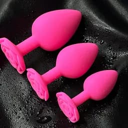 НАБІР СИЛІКОНОВИХ АНАЛЬНИХ ПРОБОК «РОЗА»