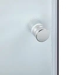 Душова кабіна Latwa SC90x90.SAT.MID.FR полукругла, скло Frost 4 мм + Душовий піддон KAPIELKA ST90x90x26, з панеллю Lidz, Універсальна, хром матовий, глубокий более 20 см - мініатюра 5