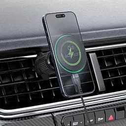 Автотримач для телефона з БЗП ACEFAST D33 Qi2 magnetic wireless charging car holder for air vent Black (6974316280293) - мініатюра 6