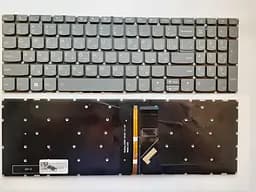 Клавіатура для ноутбуків Lenovo IdeaPad 320-15, 330-15, S145-15 Series сіра без рамки з підсвічуванням RU/US High