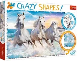 Набір Пазли - (600 елм.) "Шалені пазли" - "Три білих коника"