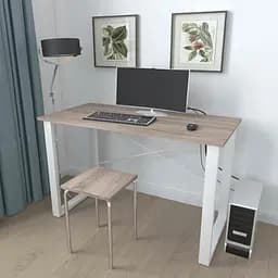 Письмовий стіл Ferrum-decor Драйв 750x1000x700 Білий метал ДСП Дуб Сонома Трюфель 16 мм (FRD-103168) - мініатюра 4