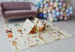 Дитячий двосторонній складаний килимок Poppet Тигреня в лісі і Молочна ферма, 150х180 см (PP001-150) - мініатюра 8