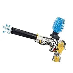 Пістолет G 930-3 автоматичний, стріляє орбізами та м'якими патронами, акумулятор 3.7V, USB-кабель, жовтий