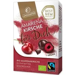 Цукерки Landgarten Вишня Амарена в темному шоколаді органічна 90 г