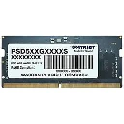Модуль пам'яті для ноутбука SoDIMM DDR5 8GB 5600 MHz Patriot (PSD58G560041S)