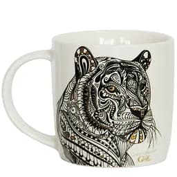 Чашка порцелянова GGP Бочка Animals Gold Тигр 1вид 350 мл в Преміум упаковці NBone RX-N16870 (76020790/Тигр)