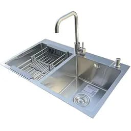 Комплект мийка + змішувач Romzha Arta U-730D (B)