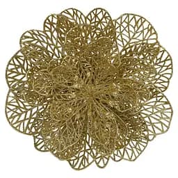 Ялинкова іграшка MIS LT Квітка новорічна велика 17х17х5 см золотий